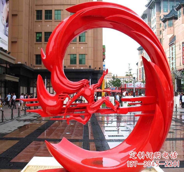 深圳不锈钢夸父追日雕塑