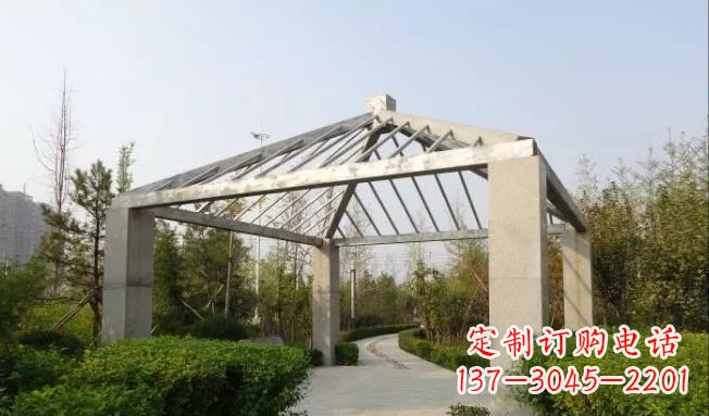 深圳不锈钢凉亭雕塑点缀公园景观