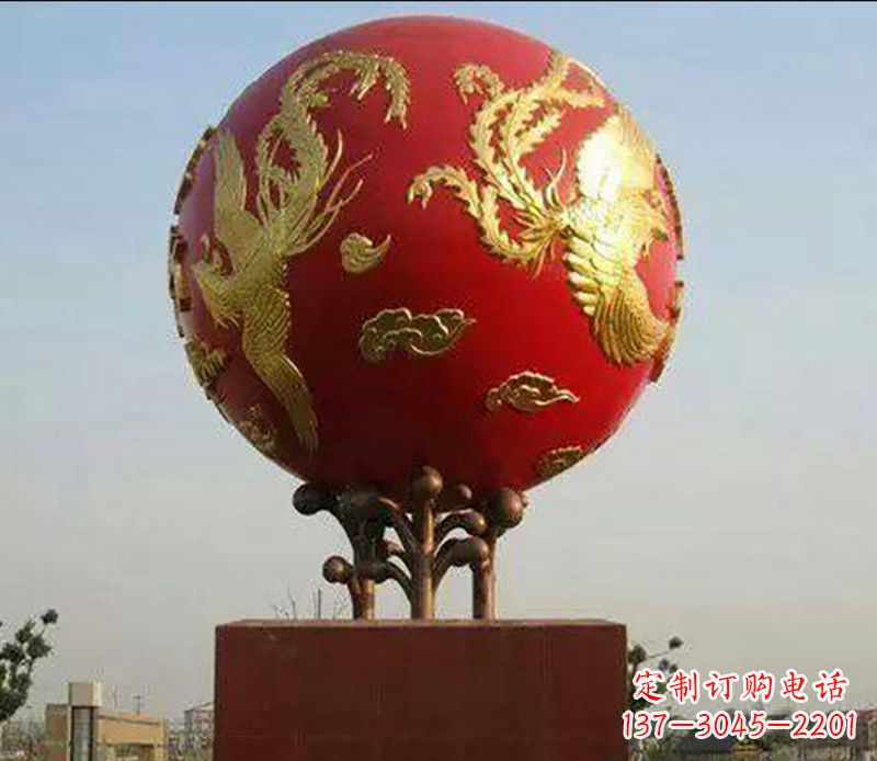 深圳不锈钢龙凤呈祥雕塑