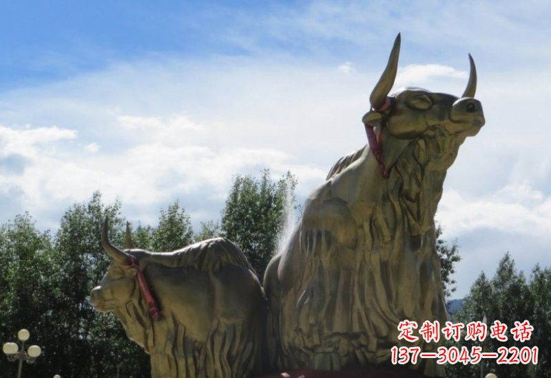 深圳不锈钢牦牛雕塑一种传统文化的精美传承