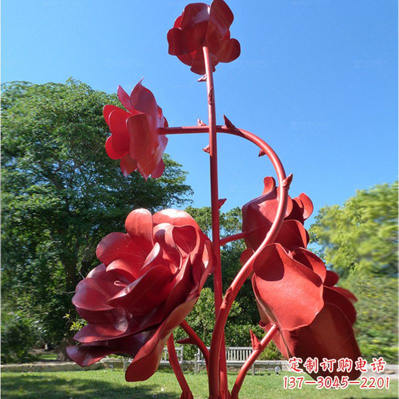 深圳玫瑰雕塑艺术的精美表达