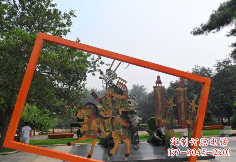 深圳不锈钢皮影戏雕塑2