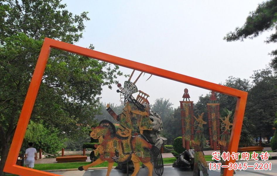 深圳不锈钢皮影戏景观雕塑