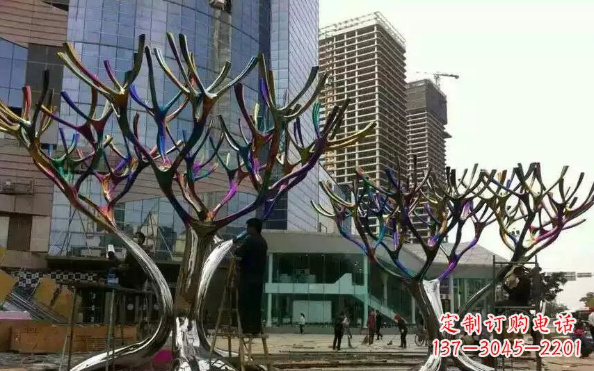 深圳不锈钢树枝景观雕塑