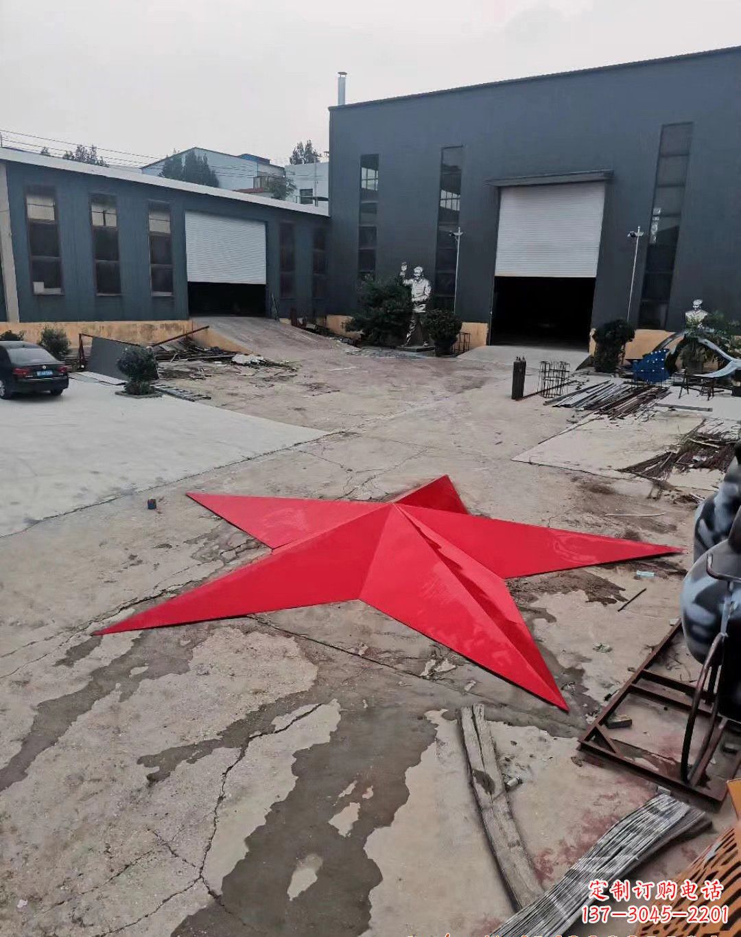 深圳不锈钢五角星景观雕塑