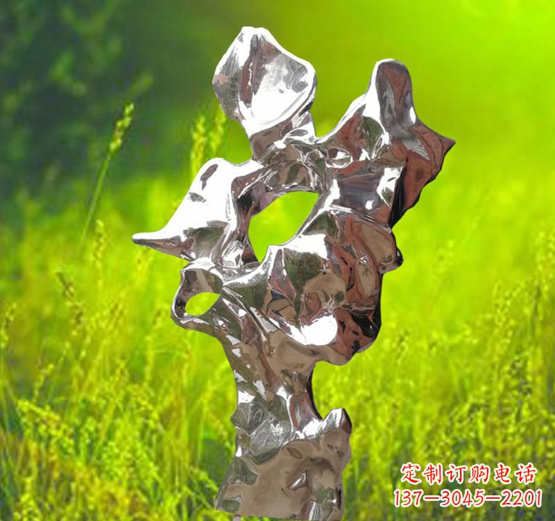 深圳太湖石雕塑精致的不锈钢艺术