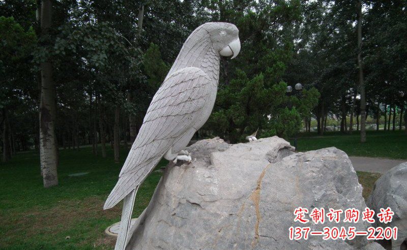 深圳不锈钢鹦鹉精美的雕塑艺术