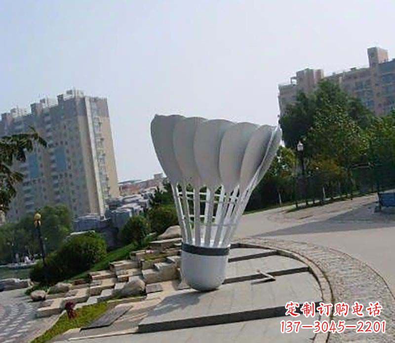 深圳不锈钢羽毛球雕塑装点美丽的羽毛球世界