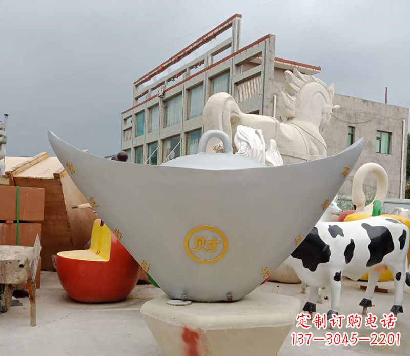 深圳不锈钢元宝雕塑精美而珍贵