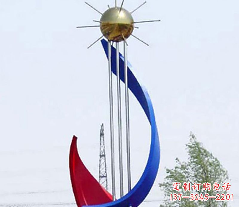 深圳流动的美——不锈钢飘带雕塑