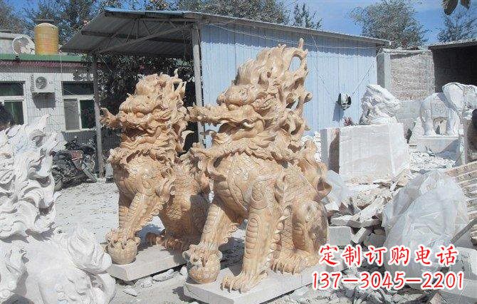 深圳麒麟石雕一个具有传统文化精髓的艺术品