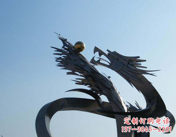 深圳不锈钢龙雕塑精细的手工艺品