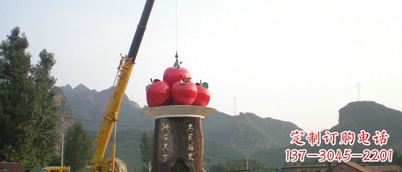 深圳不锈钢苹果雕塑缔造城市风采