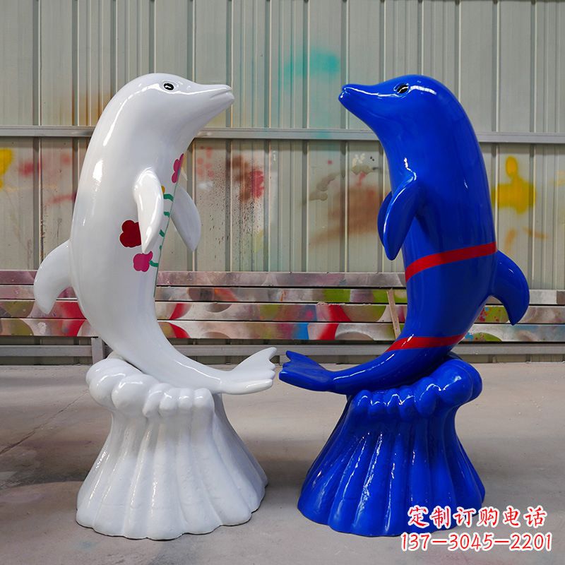 深圳海豚雕塑美丽的景观装置