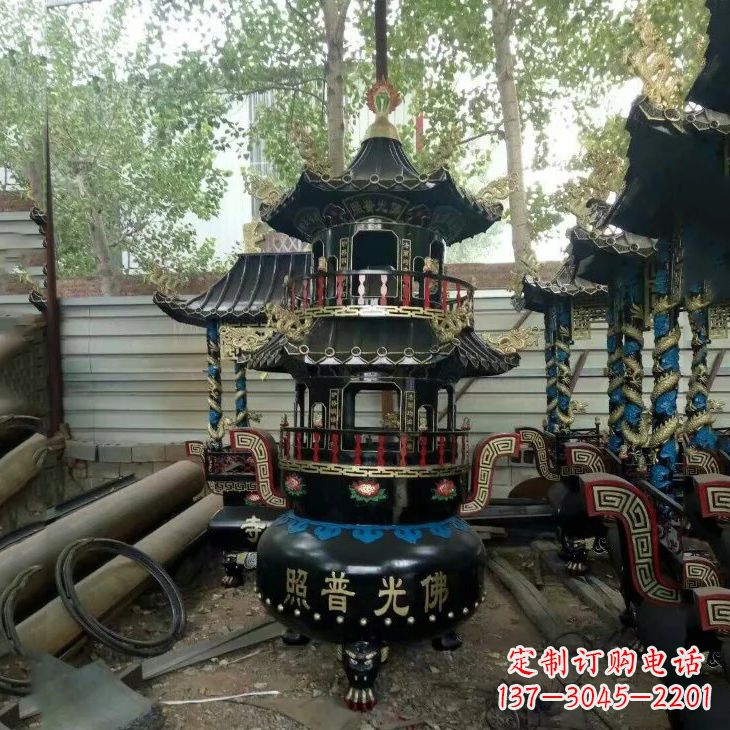 深圳纯铜香炉雕塑