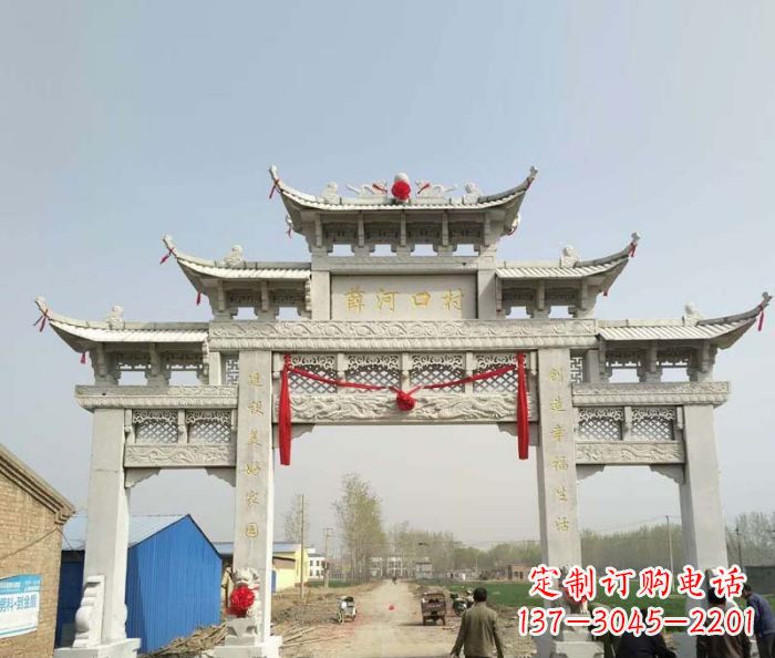 深圳村口石雕牌楼