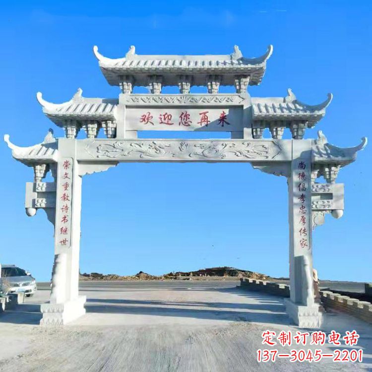 深圳传承中国古老文化牌坊雕塑