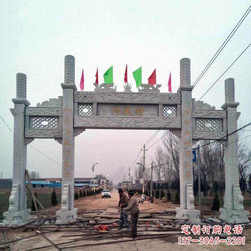 深圳传承古老石牌坊雕塑