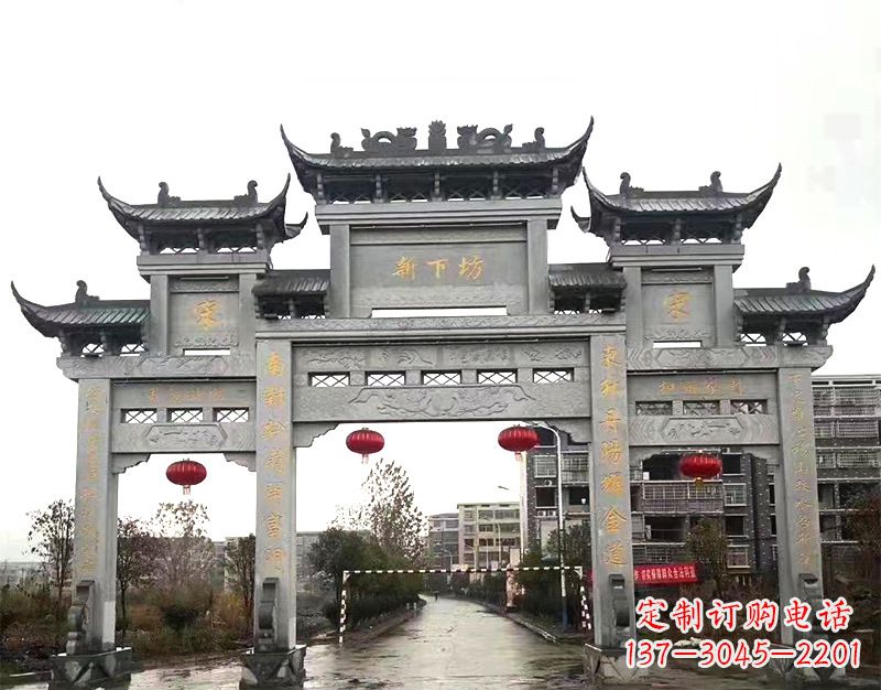 深圳村庄石牌坊雕刻传统工艺的精美瑰宝