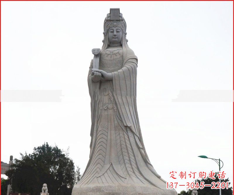 深圳大理石大型妈祖神像雕塑