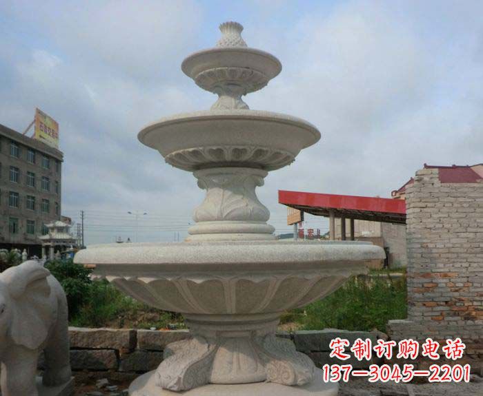深圳喷泉雕塑灵动精致的大理石美