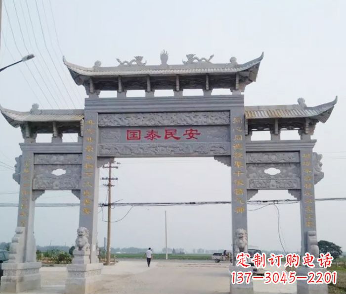 深圳精良石雕牌坊雕塑