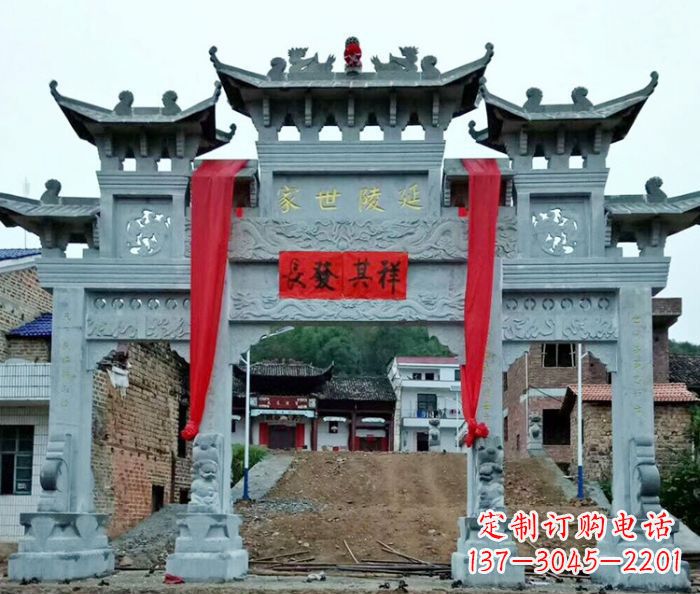 深圳精美大理石牌坊雕塑