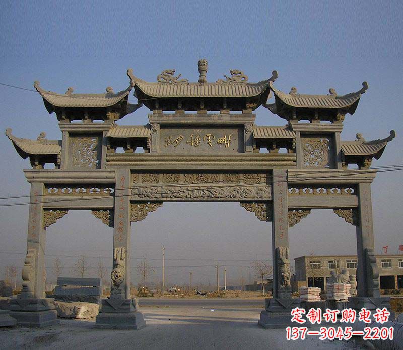 深圳大理石牌楼雕塑定制