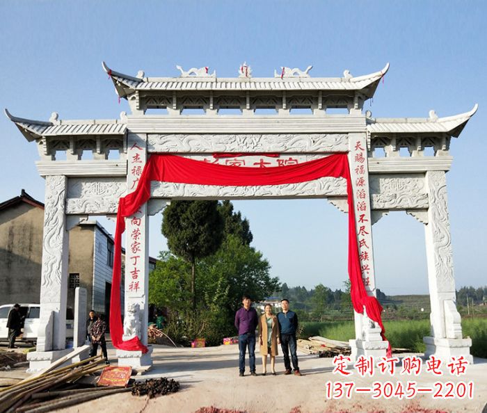 深圳精美大理石牌坊雕塑