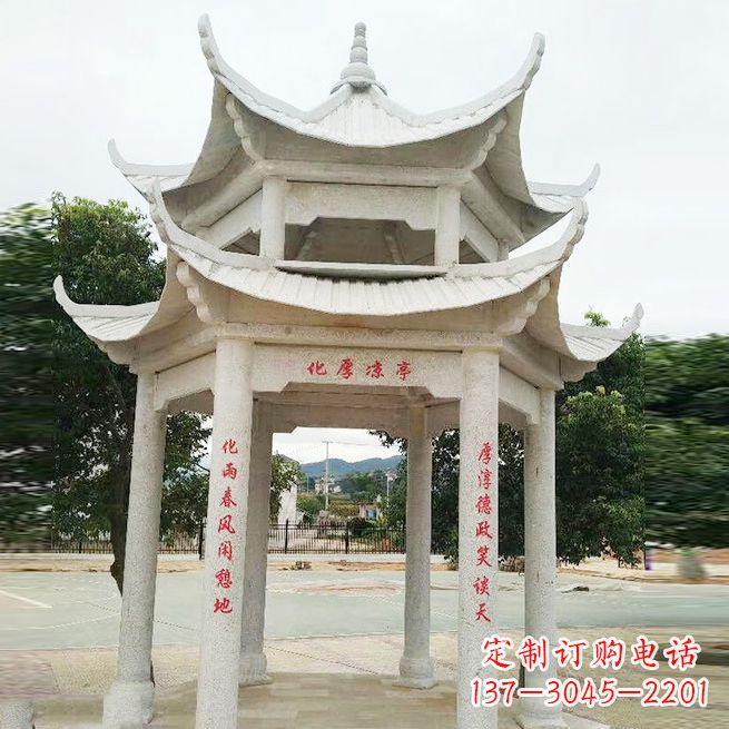深圳大理石凉亭双层