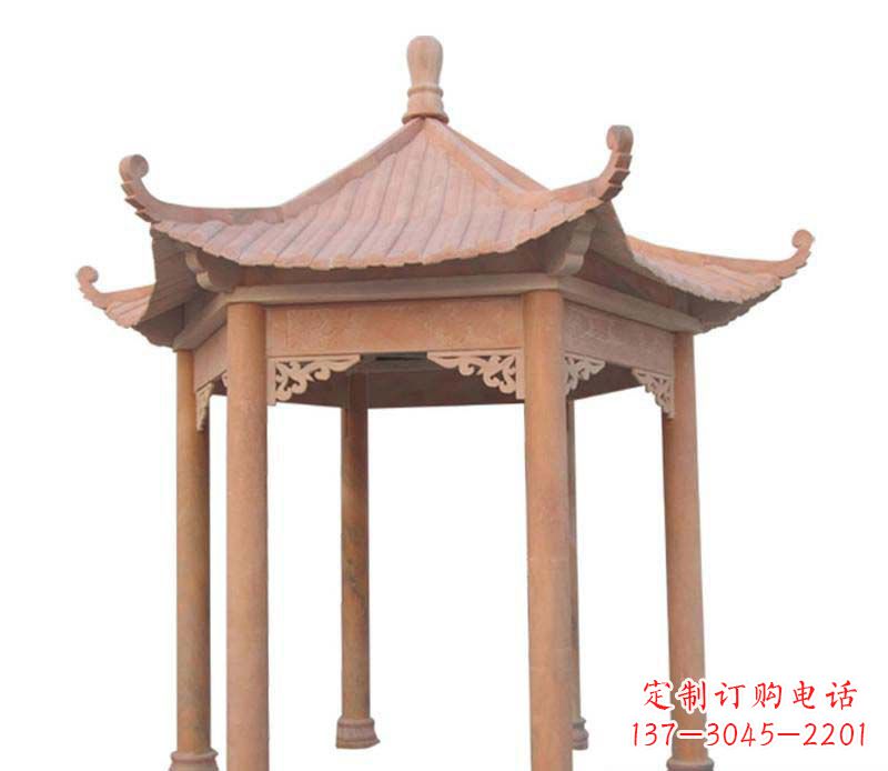 深圳大理石六角凉亭