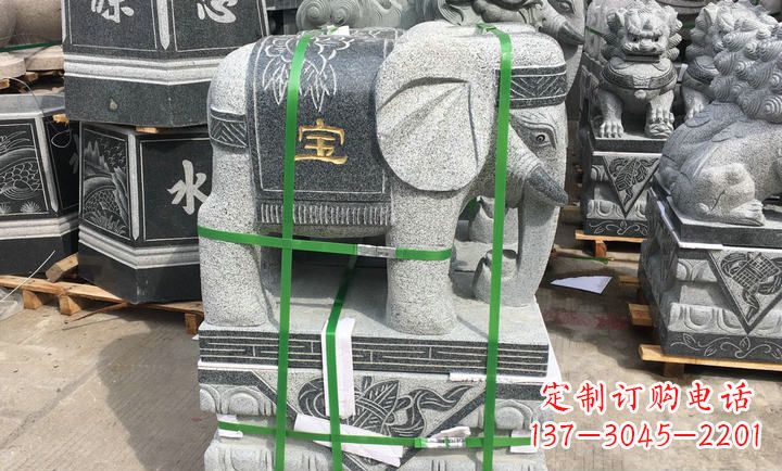 深圳大理石大象门口石雕