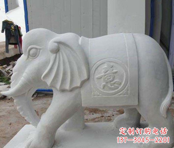 深圳传承财富祝福,大理石招财大象雕塑