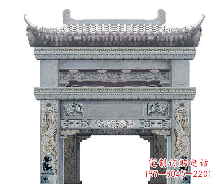 深圳精美石雕牌坊雕塑