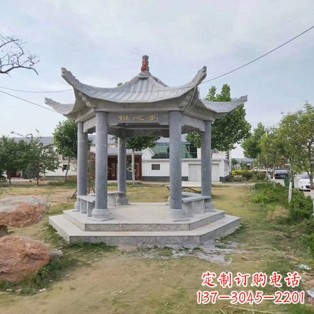 深圳中领雕塑 | 六角石凉亭公园雕塑
