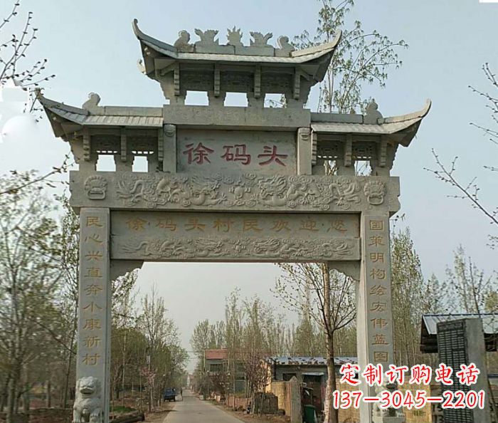 深圳精美纯手工大理石牌坊雕塑