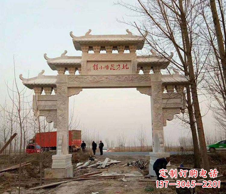 深圳大理石牌坊石雕