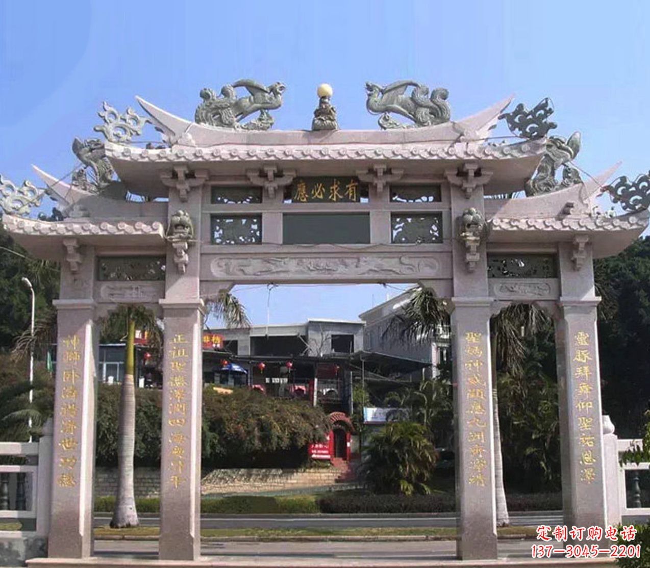 深圳精美石雕牌坊雕塑——传承文化的艺术精品