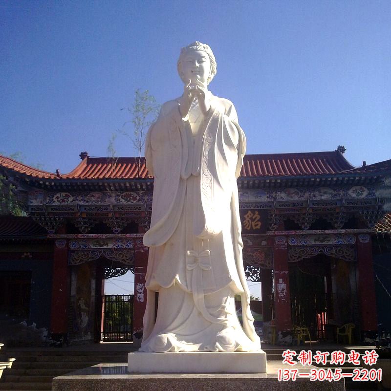 深圳以貂蝉为灵感的汉白玉石雕像