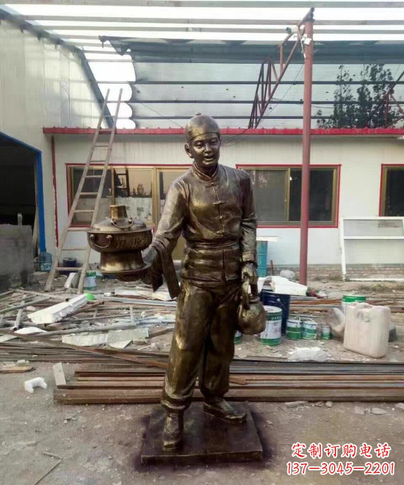 深圳产品名称店小二铜雕