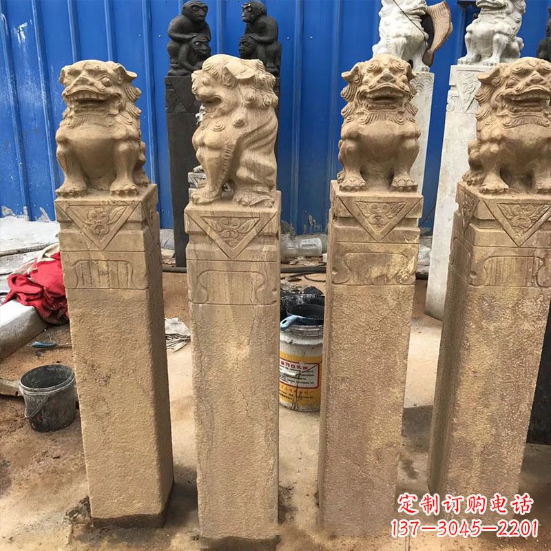 深圳仿古拴马桩石雕塑——傅雕你的精美时光