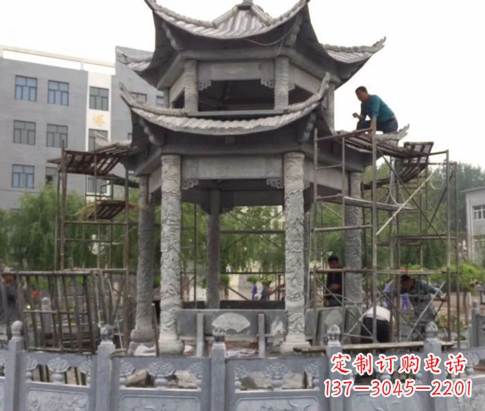 深圳仿古双层石雕凉亭