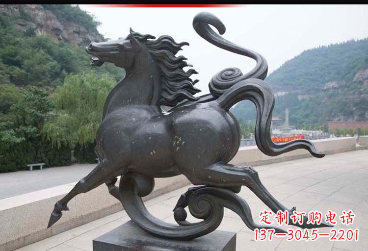 深圳公园奔马铜雕 (2)