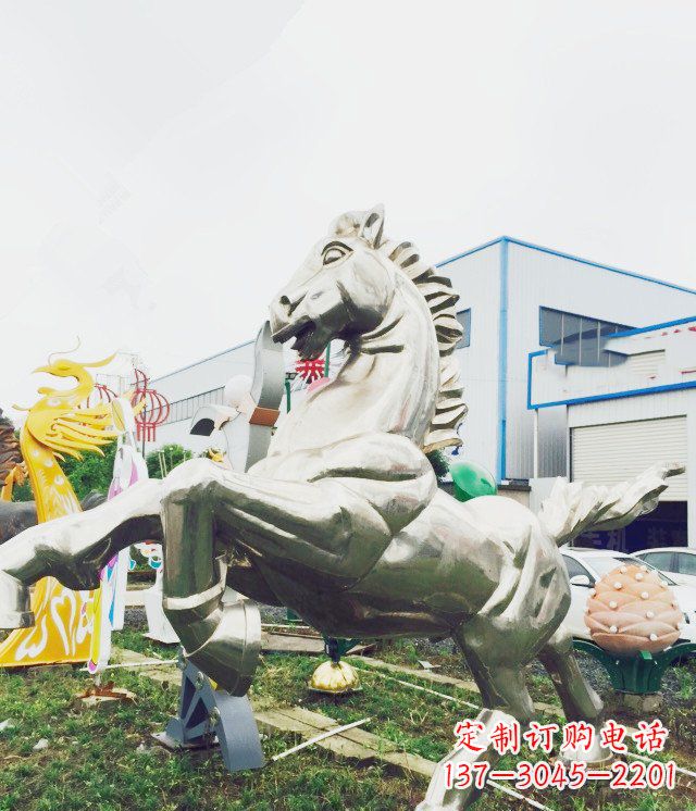 深圳产品名称优雅的不锈钢雕塑——奔马
