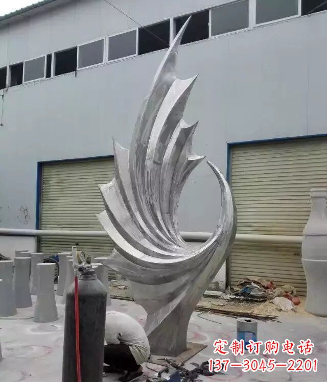 深圳 不锈钢凤凰抽象雕塑