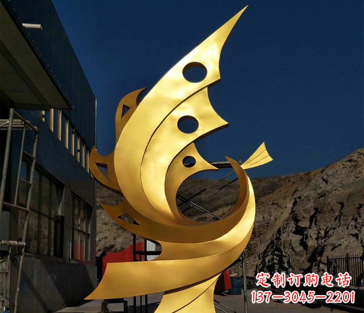 深圳精美不锈钢抽象凤凰景观雕塑