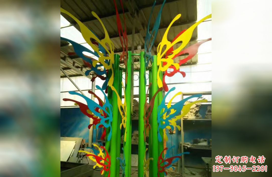 深圳精致的不锈钢抽象蝴蝶景观雕塑