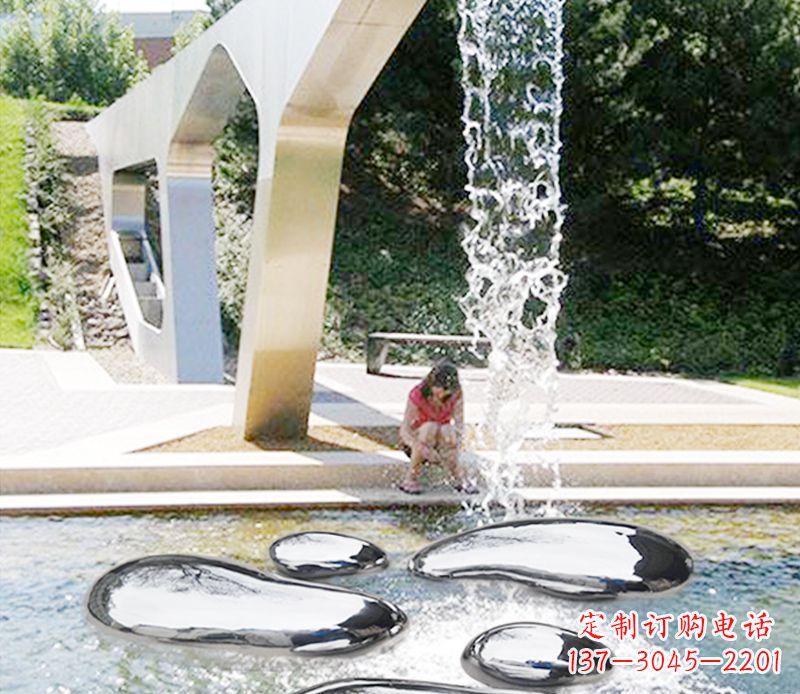 深圳公园不锈钢抽象水滴雕塑