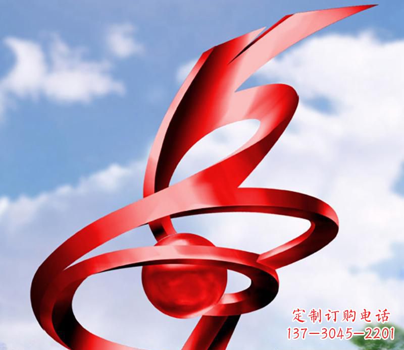 深圳公园装饰不锈钢指环雕塑