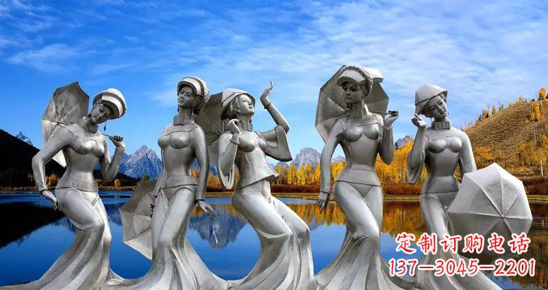 深圳现代少女雕塑